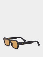 Retrosuperfuture Caro Black and Orange Geometric Sunglasses