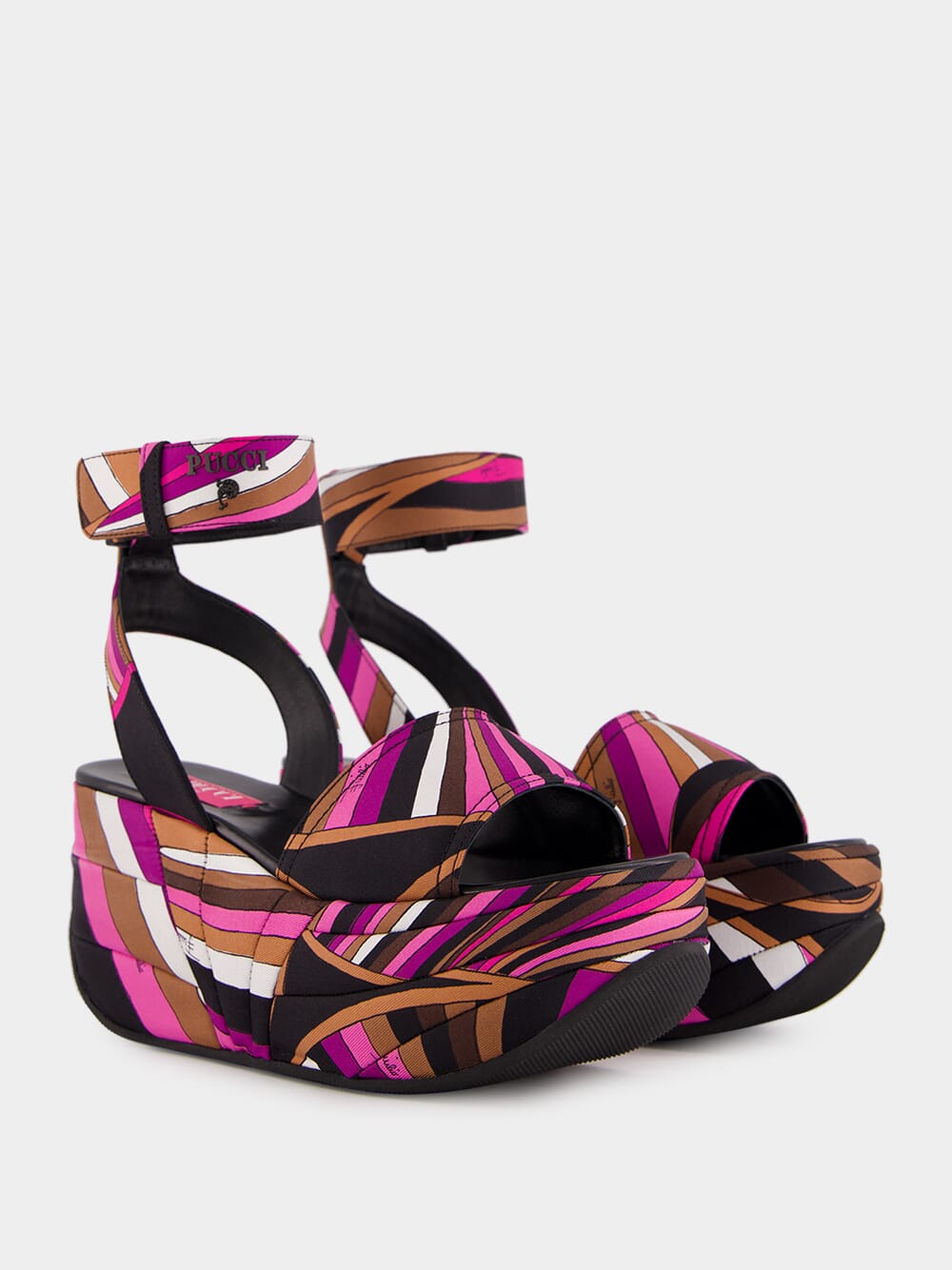 Fuchsia Pink Pucciami Platform Sandals