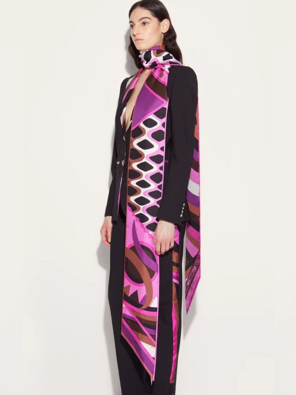 Iride and Vivara Print Silk Twill Maxi Scarf