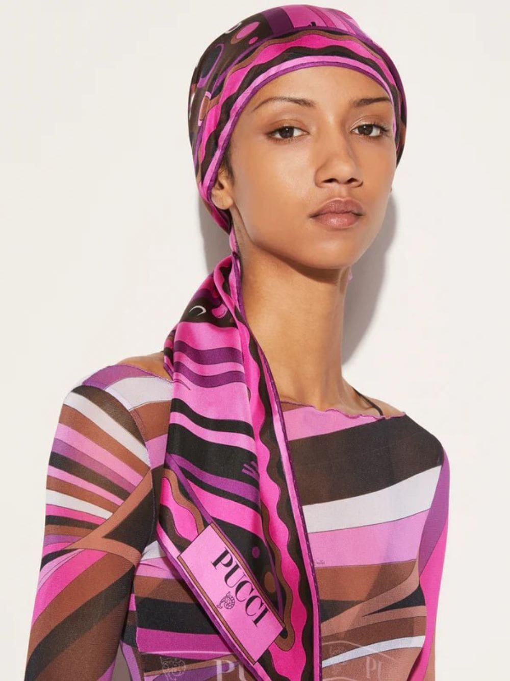 Fontane-Print Silk Scarf