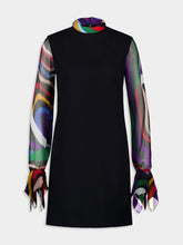Pucci Black Marmo-Print Mini Dress