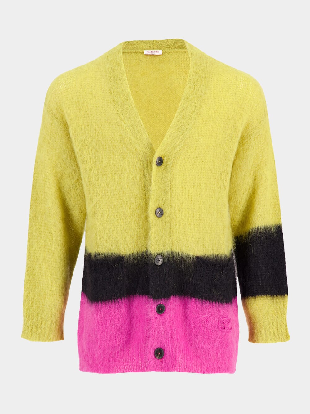 Striped Mohair Blend Cardigan