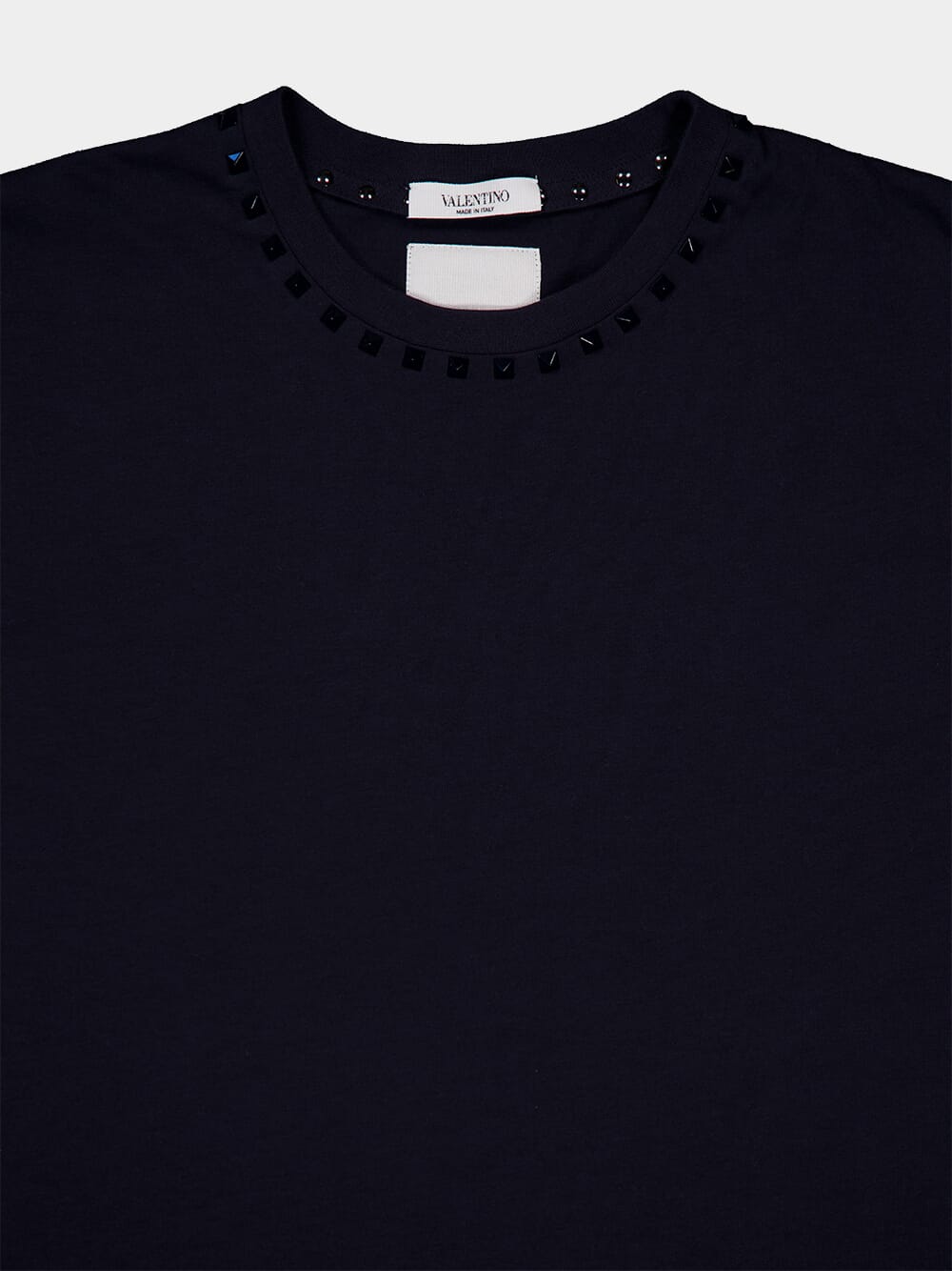 Studded Navy Crew-Neck T-Shirt