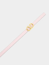Valentino Garavani Rose and Cappuccino Reversible VLogo Signature 10mm Belt