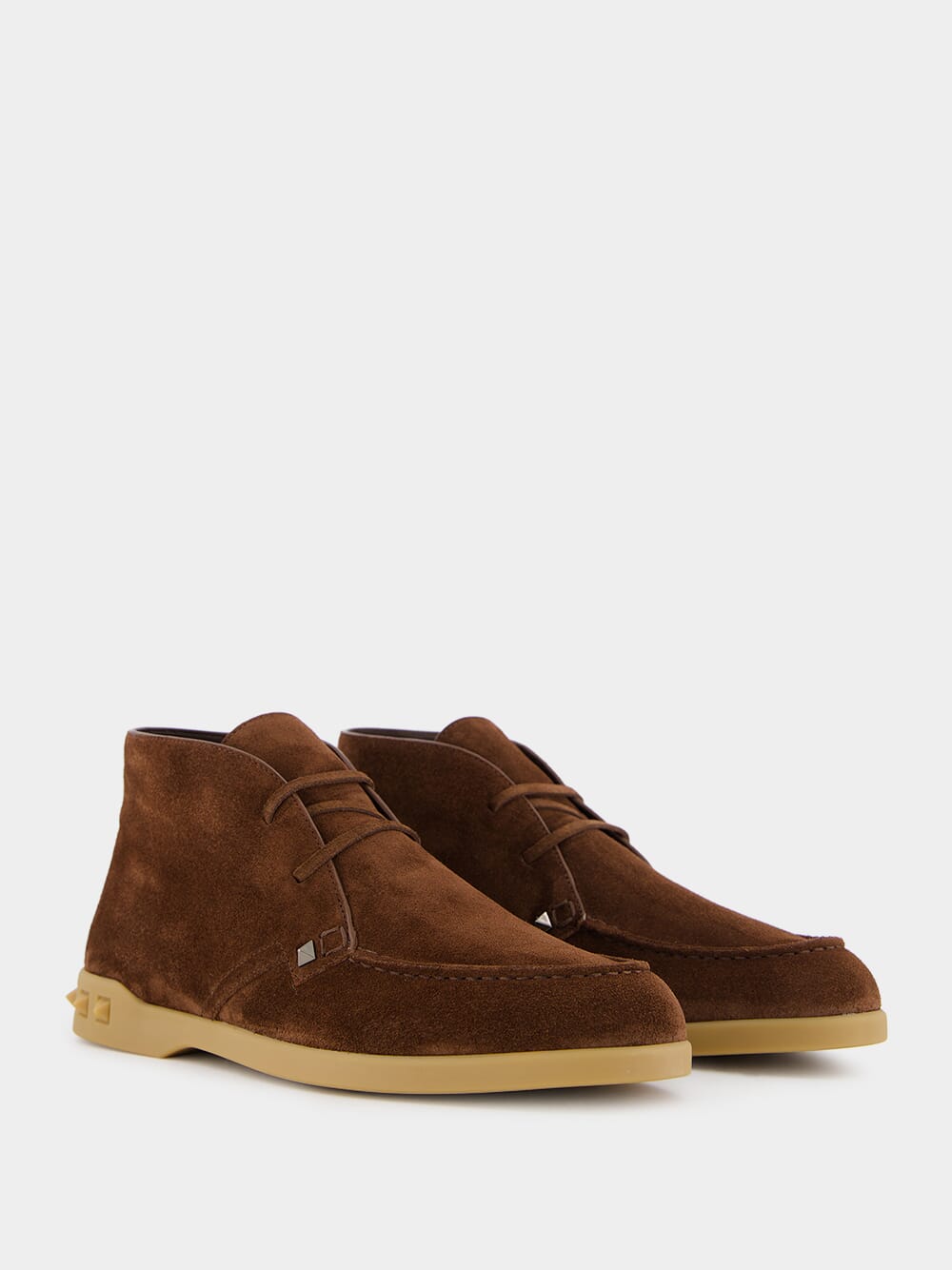 Valentino Garavani Rockstud Suede Desert Boots Fashion Clinic