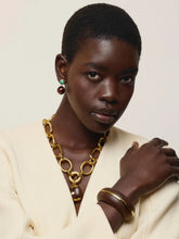 Lizzie Fortunato Halo Acacia Wood and Gold Cuff Bracelet