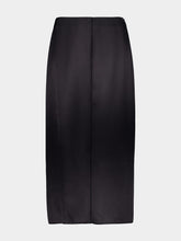 Altuzarra Benji Black Silk Midi Skirt