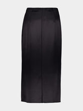 Altuzarra Benji Black Silk Midi Skirt