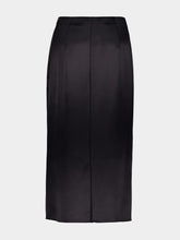 Altuzarra Benji Black Silk Midi Skirt