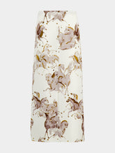 Altuzarra Benji Silk Skirt with Saddle Horse Print