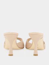 Manolo Blahnik Nude Jada 70 High-Heel Leather Mules