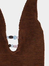 Hunza G Metallic Chocolate Adriana Beaded Swimsuit
