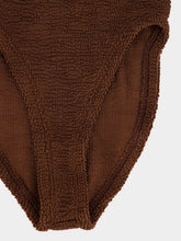 Hunza G Metallic Chocolate Adriana Beaded Swimsuit
