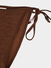 Hunza G Metallic Chocolate Gina Beaded Bikini