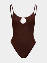 Hunza G Metallic Chocolate Mia Beaded Swim