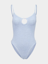 Hunza G Metallic Ice Blue Mia Beaded Swim