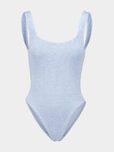 Hunza G Metallic Ice Blue Square Neck Swim