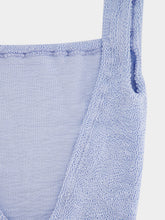 Hunza G Metallic Ice Blue Square Neck Swim