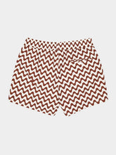 Frescobol Carioca Brown and Ecru Copacabana Print Swim Shorts