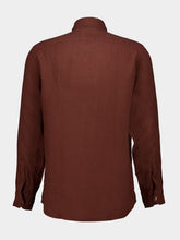 Frescobol Carioca Brown Antonio Linen Shirt