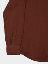Frescobol Carioca Brown Antonio Linen Shirt