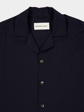 Frescobol Carioca Navy Blue Safra Tropical Wool Shirt