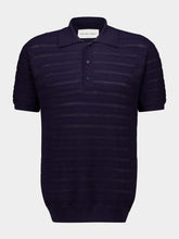 Frescobol Carioca Navy Vidal Cotton Jacquard Polo