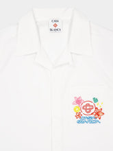 Casablanca White Graphic Embroidered Short Sleeve Shirt
