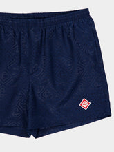 Casablanca Navy Monogram Jacquard Swim Shorts