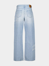 Casablanca Light Wash Graffiti Straight-Leg Jeans