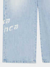 Casablanca Light Wash Graffiti Straight-Leg Jeans