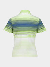Casablanca Green Gradient Striped Slim Fit Polo Shirt