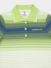 Casablanca Green Gradient Striped Slim Fit Polo Shirt