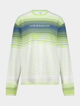 Casablanca Green Gradient Striped Long Sleeve Top