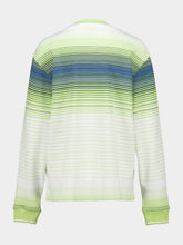 Casablanca Green Gradient Striped Long Sleeve Top