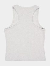 Casablanca Grey Ribbed Logo Tank Top