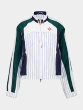 Casablanca Light Blue and Navy Pinstripe Track Jacket