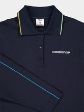 Casablanca Navy Punto Collared Cotton Polo Sweatshirt