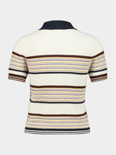 Casablanca Café Culture Wool Stripe Polo Shirt