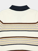 Casablanca Café Culture Wool Stripe Polo Shirt