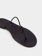 Dragon Diffusion Black Flat Rope Leather Sandals