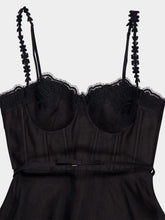 Zimmermann Black Hypnotic Lace Trim Gown