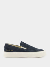 Common Projects Dark Blue Suede Slip-On Sneakers