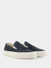 Common Projects Dark Blue Suede Slip-On Sneakers