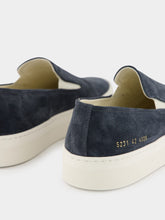 Common Projects Dark Blue Suede Slip-On Sneakers