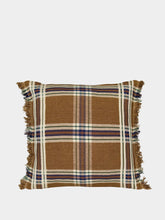 Libeco Batsi Brown and Blue Linen Cushion