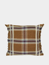 Libeco Batsi Brown and Blue Linen Cushion