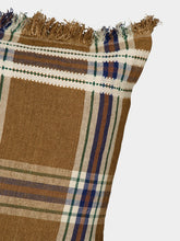 Libeco Batsi Brown and Blue Linen Cushion