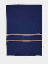 Libeco Noa Linen Blue Stripe Tablecloth