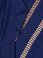Libeco Noa Linen Blue and Brown Stripe Tablecloth